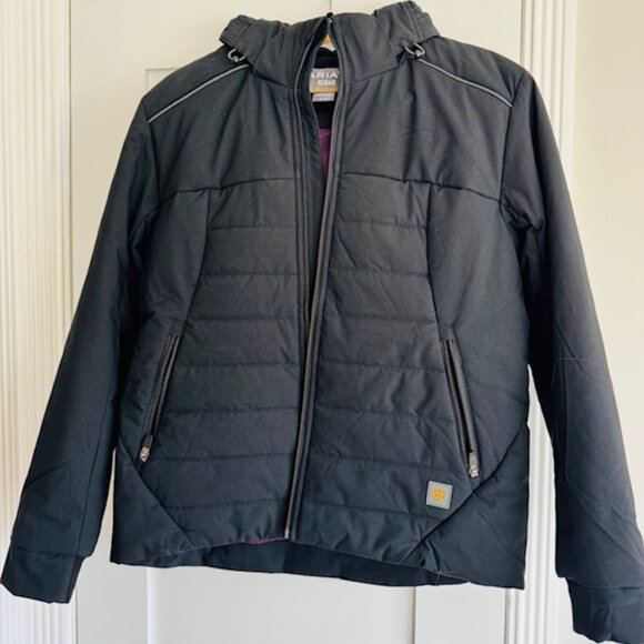Ariat Jackets & Blazers - Ariat Rebar Hooded Work Jacket – Black – Size S – Insulated Zip